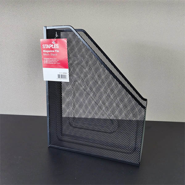 Staples tijdschriftencassette mesh zwart 299336 - 1