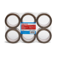 Staples verpakkingstape bruin 50 mm x 66 m (6 rollen) 5956114 068833