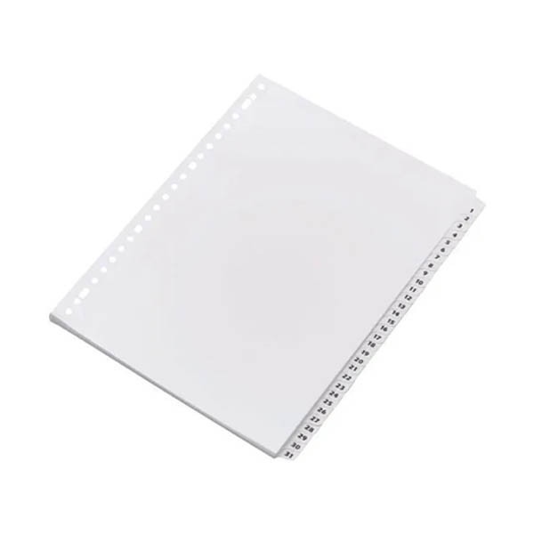 Staples witte genummerde tabbladen 31 tabs (23-gaats) 297960 - 1