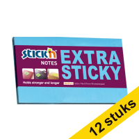 Aanbieding: 12x Stick'n extra sticky notes blauw 76 x 127 mm