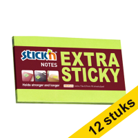 Aanbieding: 12x Stick'n extra sticky notes groen 76 x 127 mm