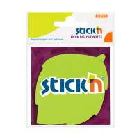Stick'n Die-Cut notes bladeren fluogroen 70 x 70 mm (50 vellen) 21180 201843
