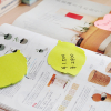 Stick'n Die-Cut notes bladeren fluogroen 70 x 70 mm (50 vellen) 21180 201843 - 2