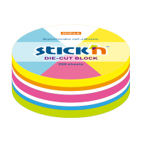 Stick'n Die-Cut notes cirkel fluomix 61 x 70 mm (250 vellen) 21830 201734