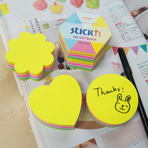 Stick'n Die-Cut notes hart fluomix 61 x 70 mm (250 vellen) 21836 201848 - 4