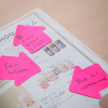 Stick'n Die-Cut notes pijl magenta 70 x 70 mm (50 vellen) 21181 201844 - 2