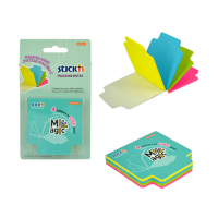 Stick'n bladwijzers 70,2 x 70,2 mm diverse kleuren neon (100 vel) 21560 201748