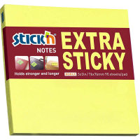 Stick'n extra sticky notes fluogeel 76 x 76 mm (90 vellen) 201700