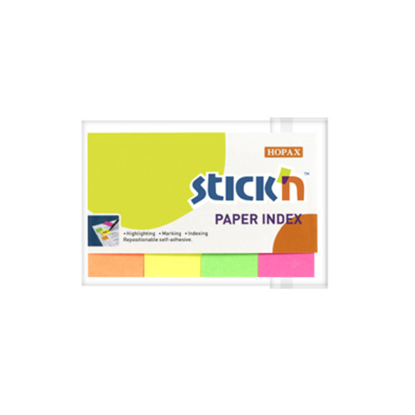 Stick'n index met 4 basiskleuren 20 x 50 mm (200 tabs) 21205 201709 - 1