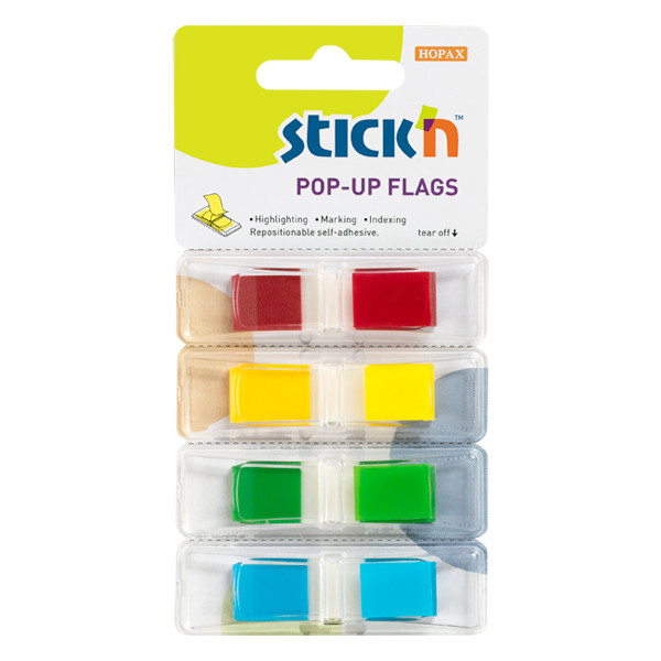 Stick'n index smal assorti  45 x 12 mm (4 x 35 tabs) 26020 400890 - 1