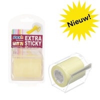 Stick'n roll notes extra sticky 50 mm x 10 m in dispenser pastelgeel 21690 201769