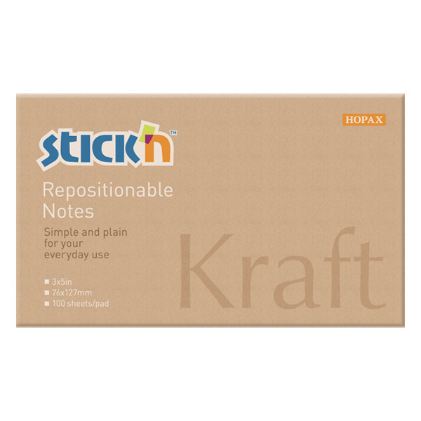 Stick'n zelfklevende notes kraft 76 x 127 mm 21640 400884 - 1