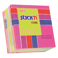 Stick'n zelfklevende notes mini kubus neonroze 51 x 51 mm 21533 201745