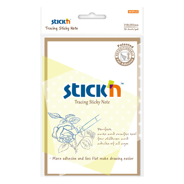 Stick'n zelfklevende notes transparant 150 x 101 mm (30 vellen) 21819 400895 - 1