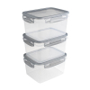 Sunware Club Cuisine transparante diepvriesdozen met clips grijs 1,5 liter (3 stuks) 216819 - 1