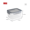 Sunware Club Cuisine transparante diepvriesdozen met clips grijs 1,5 liter (3 stuks) 216819 - 2