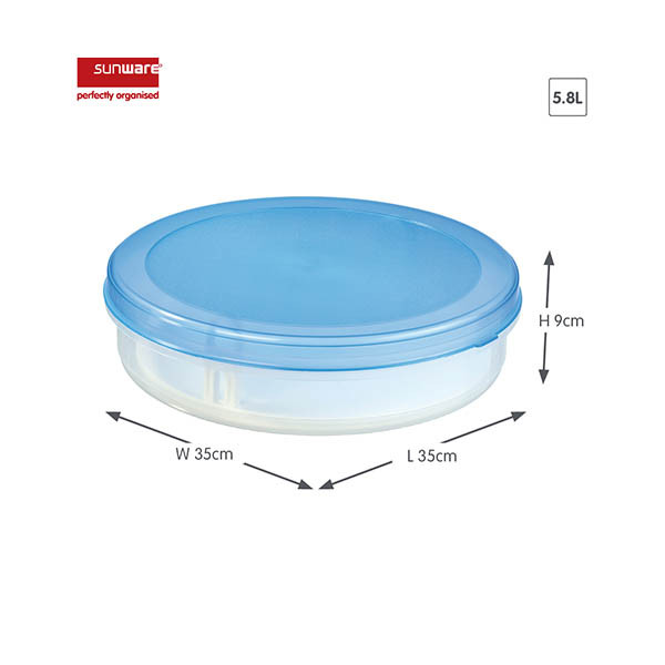 Sunware Club Cuisine transparante taartdoos met lift blauw 216825 - 1