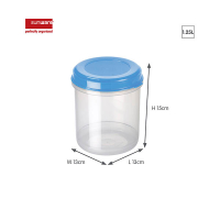 Sunware Club Cuisine voorraadbus transparant/blauw 1,25 liter 216823