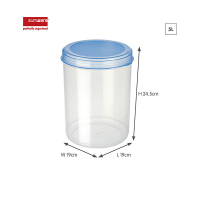 Sunware Club Cuisine voorraadbus transparant/blauw 5 liter 216824