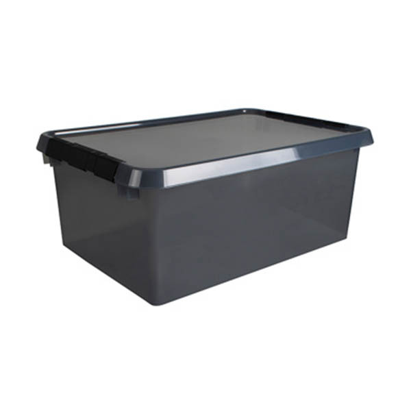 Sunware Comfort line grijs/zwart transparante opbergbox 45 liter 200477 - 1