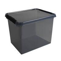 Sunware Comfort line grijs/zwart transparante opbergbox 52 liter 200475