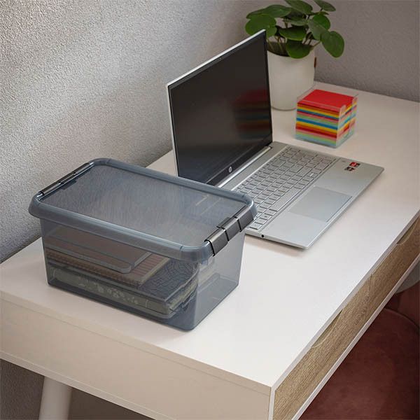 Sunware Comfort line grijs/zwart transparante opbergbox 6 liter 200471 - 3