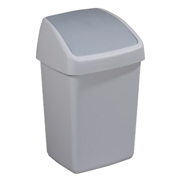 Sunware Delta vuilnisbak met kanteldeksel (10 liter, grijs) 13301025 400712 - 1