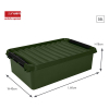 Sunware Q-line recycled groen/zwart opbergdoos 32 liter 79600688 216578 - 2