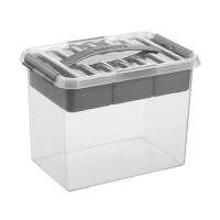 Sunware Q-line transparante opbergdoos met inzet 9 liter 79300409 216762