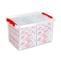 Sunware Q-line transparante opbergdoos voor kerstversiering 62 liter (116 kerstballen) 83511605 216572
