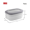 Sunware Sigma Home transparante vershoudbakje vleeswaren grijs 216815 - 2