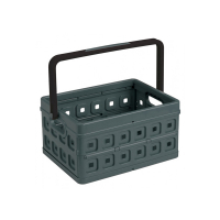 Sunware Square vouwkrat met handgreep 24 liter antraciet/zwart 57500636 216558