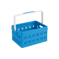 Sunware Square vouwkrat met handgreep 24 liter blauw/wit 57500611 216557