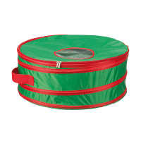 Sunware opbergtas voor grote kerstkrans Ø 600 x 200 mm groen/rood 216831