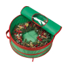 Sunware opbergtas voor grote kerstkrans Ø 600 x 200 mm groen/rood 216831 - 2