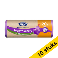 Aanbieding: 10x Swirl vuilniszakken met trekband geparfumeerd vanille & lavendel 20 liter (12 stuks)