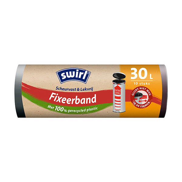 Swirl XL vuilniszakken met fixeerband extra lang voor pedaalemmers 30 liter (10 stuks) SSW00088 - 1