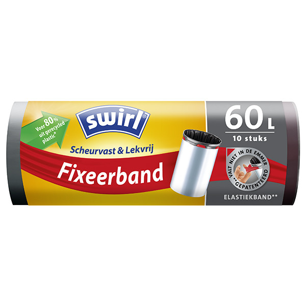 Swirl vuilniszakken met fixeerband 60 liter (10 stuks) SSW00092 - 1