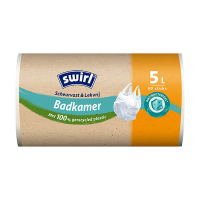 Swirl vuilniszakken met handvat voor badkamer 5 liter (40 stuks)