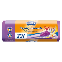 Swirl vuilniszakken met trekband geparfumeerd vanille & lavendel 20 liter (12 stuks) SSW00098