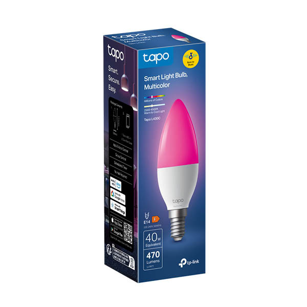 TP-Link Tapo L430C E14 smartlamp kaars B38 instelbaar wit + RGB 1 stuk 828920 - 2