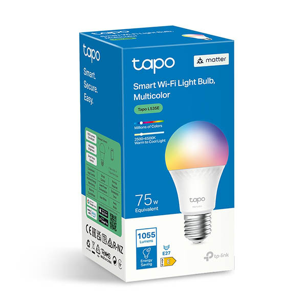 TP-Link Tapo L535E E27 smartlamp kogel instelbaar wit + RGB 1 stuk 828921 - 2