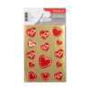 Tanex Love Series stickers harten rood/goud (2 x 14 stuks)