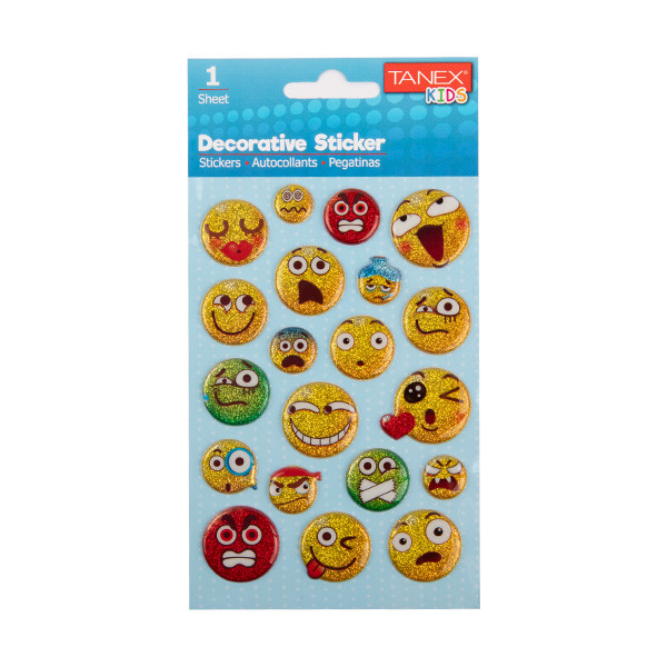 Tanex Puffy & Decorative stickers Smileys (1 vel) TNX-25015 404119 - 1