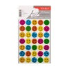 Tanex Smiling Face holografische stickers klein assorti (2 x 35 stuks)