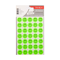 Tanex Smiling Face stickers klein neongroen (2 x 35 stuks) TNX-325 404131