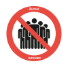 Tarifold zelfklevende vloersticker samenscholingsverbod (2 stuks) 400688 - 1