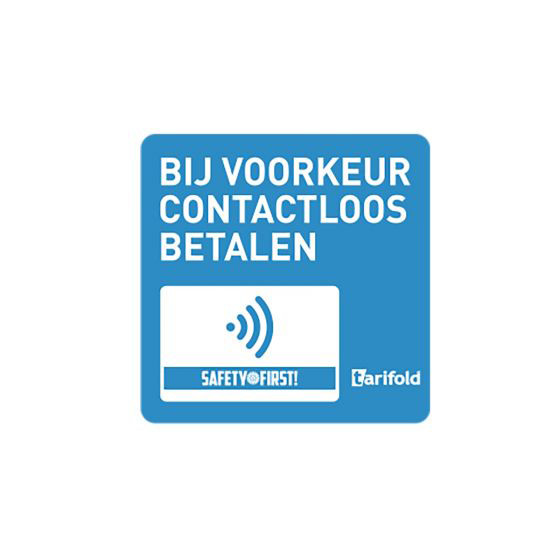 Tarifold zelfklevende waarschuwingssticker contactloos betalen (2 stuks) 7999826 400682 - 1