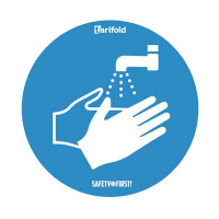 Tarifold zelfklevende waarschuwingssticker handen wassen (2 stuks) 7999829 400687