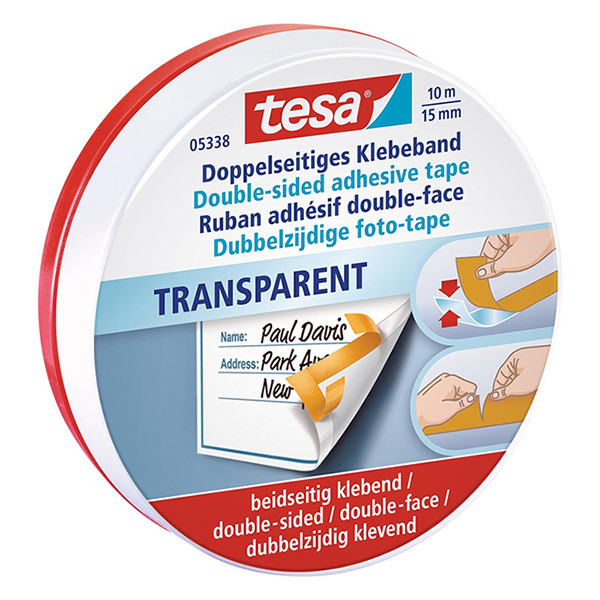 Tesa 5338 dubbelzijdig tape met schutlaag 15 mm x 10 m 05338-00000-01 202254 - 1